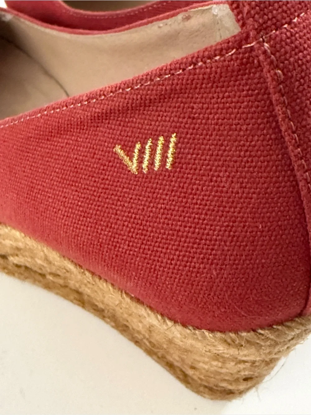 Viscata Barcelona Red Canvas Espadrille Wedges